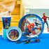 Zak Designs Spider-Man Dinnerware Set Includes Plate, Bowl, Tumbler and Utensil Tableware BPA-Free Made of Durable Melamine Material and Perfect for Kids, Dinnerware 5pc Set