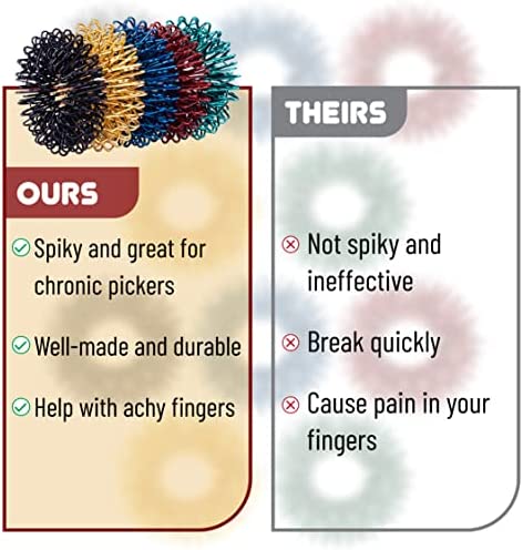 Mr. Pen- Spiky Sensory Rings, 10 Pack, Stress Relief Fidget Sensory Toys, Fidget Rings, Fidget Ring for Anxiety, Stress Relief Rings, Massager for Fidget ADHD Autism, Silent Stress Reducer Ring
