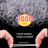 2000 PCS Mini Small Rubber Bands for Hair, Tiny Clear Hair Elastics, Hair Rubber Bands for Girls Toddler Kids Baby, Premium Elastic Hair Ties with 2 PCS Topsy Tail Hair Tools by YLYL