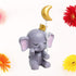 SUPVOX Elephant Figurine Cake Topper Resin Cartoon Animal Moon Collectible Figure Statue Craft Ornament for Kids Birthday Gift Home Decor