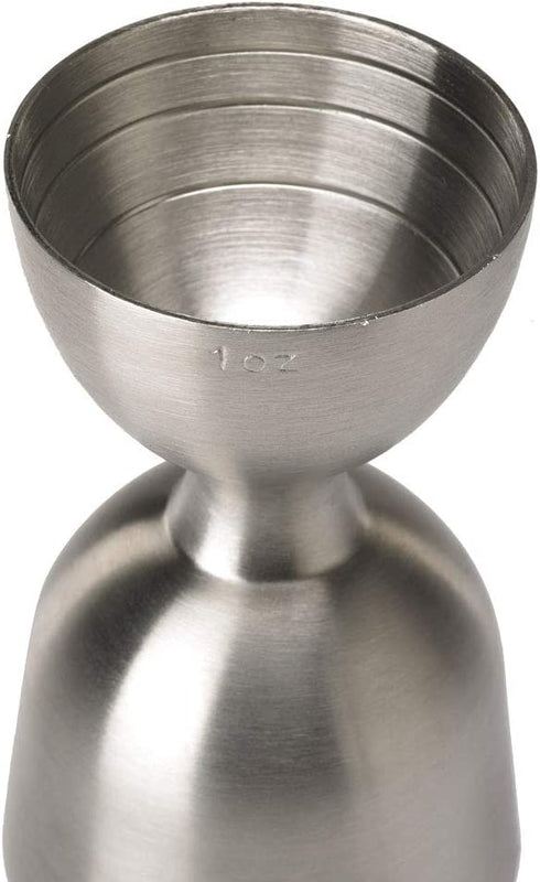 Barfly Heavy-Duty Straight Rim Bell Jigger, 1 oz x 2 oz, Stainless Steel