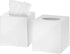DW‹LLZA HOM‹ Tissue Box Cover Square - Facial Cube Tissue Box Holder Case Dispenser for Bathroom Vanity Countertop, Bedroom Dresser, Office Desk or Night Stand Table, 2 Pack - White