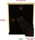Isaac Jacobs 5x7 White Textured Leather (Vertical & Horizontal) & Gold Metal Picture Frame, with Black Fabric Easel, Wall-Mountable, Made for Tabletop, Wall-Hanging, Home or Office (5x7, White W/ Gold)