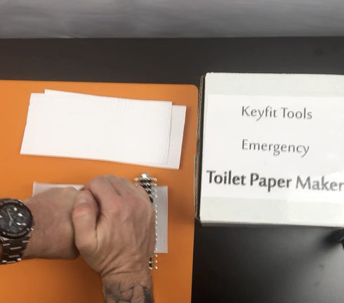 Keyfit Tools eTPM EMERGENCY Toilet Paper Maker Perforates Plain Paper Or News Print To A Usable Form Of Toilet Paper Towel Or Paper Towel Manual Machine