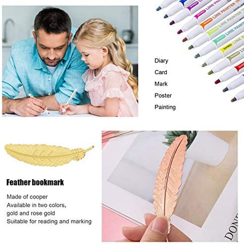 Shimmer Markers, 12 Colors Double Line Outline Markers, Super Squiggles Metallic Marker Pens, Glitter Markers for Painting,Art Drawing, Christmas Greeting Cards Making, Metal, Ceramic, Glass