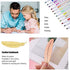 Shimmer Markers, 12 Colors Double Line Outline Markers, Super Squiggles Metallic Marker Pens, Glitter Markers for Painting,Art Drawing, Christmas Greeting Cards Making, Metal, Ceramic, Glass