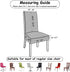 Dining Room Chair Slipcovers Stretch Spandex Chair Covers for Dining Kitchen Set of 6 (Light Grey, 6 Pack)