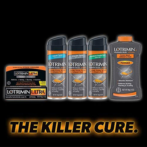 Lotrimin AF Athlete's Foot Powder Spray, Miconazole Nitrate 2%, Clinically Proven Effective Antifungal Treatment of Most AF, Jock Itch and Ringworm, 4.6 Ounces (133 Grams) Spray Can (Pack of 3)