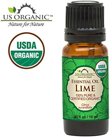 US Organic Lime Essential Oil - Certified Organic, Steam Distilled - W/ Euro droppers (More Size Variations Available) (10 ml / .33 fl oz)