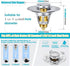 Universal Bathroom Sink Stopper, for 1.06 -1.5 inch US Standard Basin Pop Up Sink Drain Strainer, TUUPUSOKI® Bathtub Converter Sink Drain Strainer Plug No Overflow with Basket Hair Catcher (1 Pack)