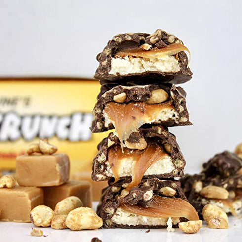 FITCRUNCH Snack Size Protein Bars, Designed by Robert Irvine, World’s Only 6-Layer Baked Bar, Just 3g of Sugar & Soft Cake Core (Caramel Peanut)
