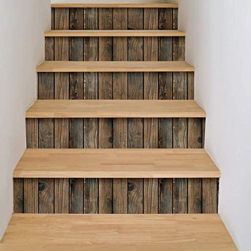 Distressed Wood Wallpaper Brown Wood Wallpaper Peel and Stick 17.71In X 118In Rustic Self Adhesive Faux Wood Contact Paper for Countertop Cabinet Shelf Drawer Vinyl Waterproof Removable Easy to Use
