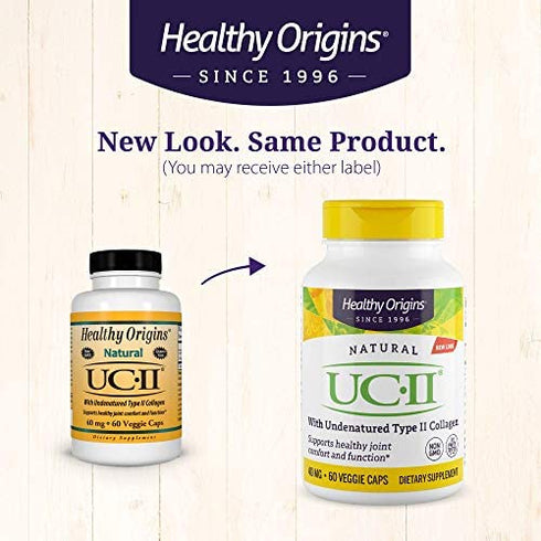 Healthy Origins UC-II (Undenatured Type II Collagen) 40 mg, 60 Veggie Caps