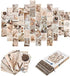 WOONKIT Beige Wall Collage Kit Aesthetic Pictures, Room Decor Aesthetic, Room Decor for Teen Girls, Photo Collage Kit for Wall Aesthetic, Room Decor for Bedroom Aesthetic, Trendy Teen, 50PCS 4X6 IN