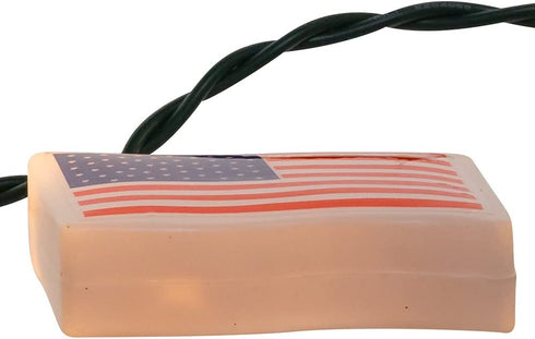Kurt Adler UL 10-Light USA Flag Light Set