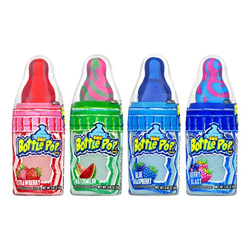 Baby Bottle Pop Christmas Bulk Variety Party Pack - Individually Wrapped Lollipops W/ Powdered Sugar Dip In Assorted Fruity Flavors - Perfect Candy For Stocking Stuffers & Christmas Parties 0.85 Ounce, 10 Count (Pack of 1)