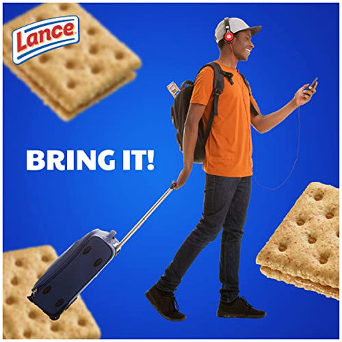 Lance Sandwich Crackers, Made with Whole Grain Crackers, Peanut Butter, 8 Individual Packs