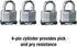 Master Lock 1803Q Fortress Outdoor Padlock with Key, 4 Pack Keyed-Alike