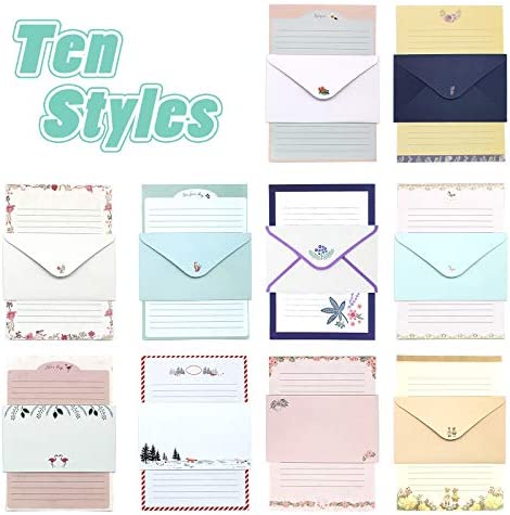 Stationary Paper and Envelopes Set, 90 PCS Stationary Set for Women Girls and Men Boys Cute Stationary Writing Stationery Paper with 30 Envelope - 60 Letter paper (8.27x5.71 inch) With Tape.