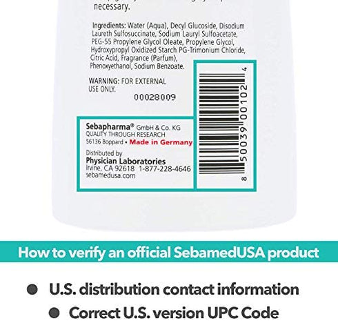 Sebamed Everyday Shampoo For All Hair Types and Sensitive Scalp pH 5.5 for Healthier Looking Hair 6.8 Fluid Ounces (200 Milliliters)
