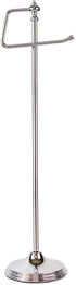 SunnyPoint Bathroom Free Standing Toilet Tissue Paper Roll Holder Stand with Reserve Function, Chrome Finish