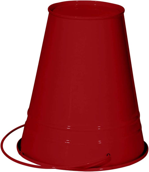 Houseables Galvanized Buckets, Metal, Red, 4.5" W x 5" H, 12 Pack, Tin, Party Supplies, Mini Toy Container, Decorative Bucket With Handle, For Candy Bars, Crafts, Vase, Favors