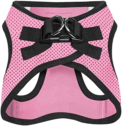 Voyager Step-In Air Dog Harness - All Weather Mesh Step in Vest Harness for Small and Medium Dogs by Best Pet Supplies - Pink Base, M