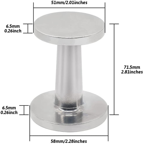 Ezebesta Dual-Sided Espresso Hand Tamper 51mm and 58mm Dual Ended Tamper Coffee Ground Press Barista Tool for Portafilter Machine