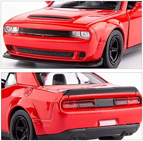 TGRCM-CZ 1/36 Scale Challenger Casting Car Model, Zinc Alloy Toy Car for Kids, Pull Back Vehicles Toy Car for Toddlers Kids Boys Girls Gift (Red )