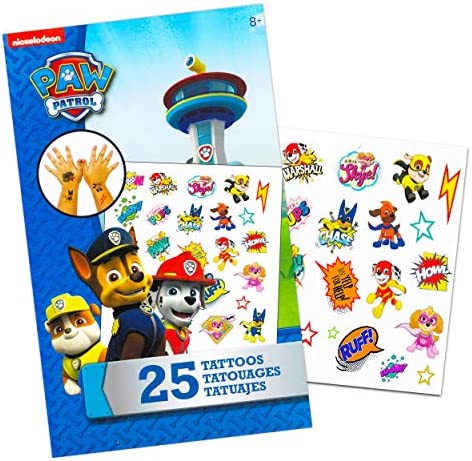 Paw Patrol Backpack for Girls ~ 2 Pc Bundle With Premium 11" Skye Paw Patrol Mini School Bag for Toddlers with Stickers and Tattoos (Paw Patrol School Supplies)