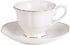 GuangYang 12 Pieces (Tiny Style) Mini Porcelain Espresso Cups with Saucers - 2.8 Ounce Coffee Cup and Saucer set of 6 ,80cc,White