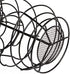 QUTREY Black Metal Egg Skelter with Storage Basket, Spiral Design Egg Holder for Large Egg for Countertop, Kitchen