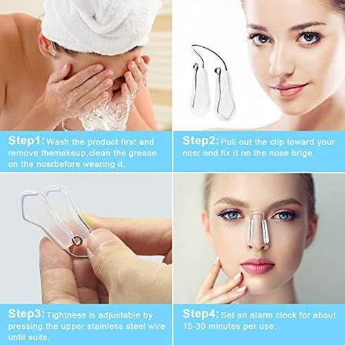 FERNIDA Silicone Nose Shaper Lifter Nose Uplifting Magic Clip Nose Bridge Straightener Corrector Slimmer for Wide Noses