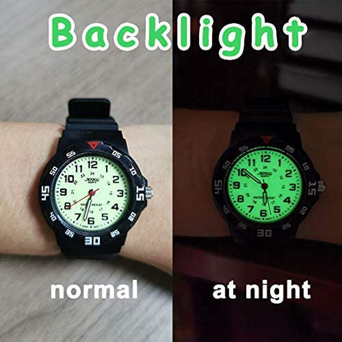 Children Analog Watch Waterproof Time Teaching Boys Girls Watch Soft Band Learning Time Wrist Watch for Kids