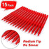 Lelix Felt Tip Pens, 15 Red Pens, 0.7mm Medium Point Felt Pens, Felt Tip Markers Pens for Journaling, Writing, Note Taking, Planner, Perfect for Art Office and School Supplies