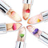 Flower Lip Gloss Crystal Jelly Lipstick, 6 Packs Long Lasting Nutritious Lip Balm Lips Moisturizer Magic Temperature Color Change Lipgloss (pink)