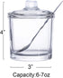 123Arts Glass Sugar Bowl Spice Jar Seasoning Pots with Lid Spoon