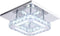 Modern Crystal Ceiling Lighting, CXGLEAMING Mini Square Crystal Chandelier Contemporary Luxury Semi Flush Mount LED Ceiling Light Fixture for Bedroom, Dining Room, Kitchen, Hallway, Entry, Foyer