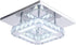 Modern Crystal Ceiling Lighting, CXGLEAMING Mini Square Crystal Chandelier Contemporary Luxury Semi Flush Mount LED Ceiling Light Fixture for Bedroom, Dining Room, Kitchen, Hallway, Entry, Foyer