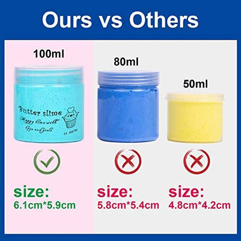 WUHUANIU Slime Kit with 3 Pack Butter Slimes,Candy Slime,Latte Slime and Blue Stitch Slime,Scented Slime Kit for Girls and Boys ,Super Soft and Non Sticky DIY Surprise Slime