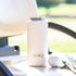 Swig Life 14oz Insulated Wine Tumbler with Lid, Dishwasher Safe, Holds 2 Glasses, Stemless, Portable, Stainless Steel Wine Glass | Golf Gifts for Women (Golf Partee)