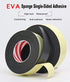 1/2 Inch Wide x 3/8 Inch Thick Foam Self Adhesive Tape for Sound Insulation Shock Absorption Weather Stripping Draft Seal, Doors and Windows, Black Single Sided (6.5ft X 2Rolls)