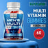 Multivitamin Gummies for Men Extra Strength Immune Support - Natural Complete Daily Gummy Vitamin Supplement - Vegetarian Multi with Vitamins A, C, E, B6, B12, 60 Gummies