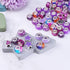 sjavocado 50pcs Assorted European Large Hole Beads ,Resin Glass Imitation Metal Spacer Charms Bead for DIY Crafts Bracelets Necklaces Jewelry Making (Purple)