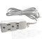 Multi Plug Outlet Extender Box,3-Outlet Surge Protector Power Strip with 3rd Grounding Pin, Input :2 Flat pins,Output:3X3pins( 3rd Grounding Pin),3FT,6Ft,9Ft,15Ft Long Extension Cord, White (1.8m/6Ft)
