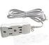 Multi Plug Outlet Extender Box,3-Outlet Surge Protector Power Strip with 3rd Grounding Pin, Input :2 Flat pins,Output:3X3pins( 3rd Grounding Pin),3FT,6Ft,9Ft,15Ft Long Extension Cord, White (1.8m/6Ft)