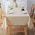 smiry Waterproof Vinyl Tablecloth, Rectangle Heavy Duty Table Cloth, Wipeable Table Cover for Kitchen and Dining Room (Beige, 52" X 70")