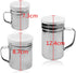 LeonBach 3 Pack Stainless Steel Seasoning Shaker Bottles with Handles and Lids, Spice Shaker Powder Sugar Shaker Popcorn Salt Shaker, 3 Sizes
