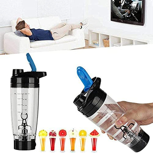 KesaPlan Self Mixing Mug Electric Protein Shaker Bottle, Protein Shaker Cup, 750 ML High-Torque Battery-Powered Blender Shake Bottle,Portable,Self-Stirring Mug for Various Powder (Black)