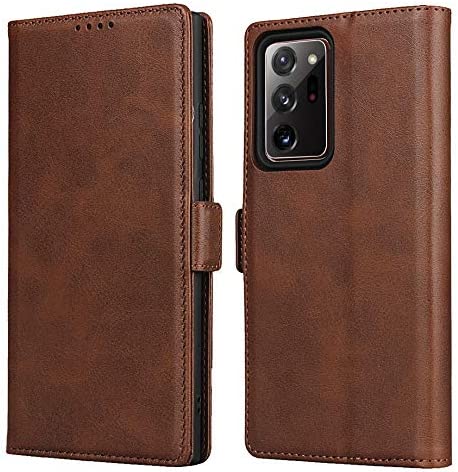 SunYoo for Samsung Note20 Ultra/Note20 Ultra 5G Case,Leather Wallet Case Magnetic Closure Stand Holder Cover with Card Slots/Cash Compartment for Galaxy Note20 Ultra/Note20 Ultra 5G-Dark Brown